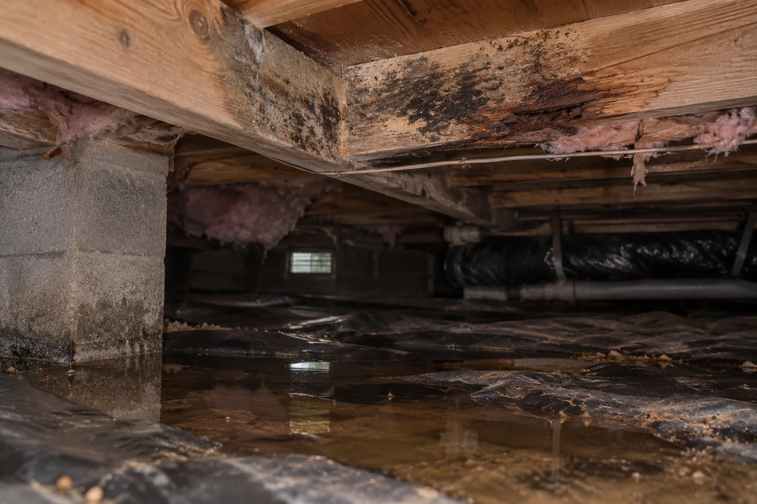 Standing water in crawlspace
